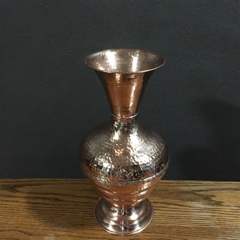 Handcrafted Pure Hammered Copper Decorative Flower Vase