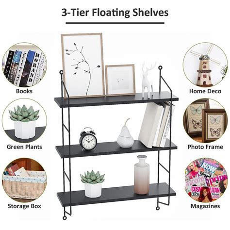 Latitude Run Ashanee 3 Piece Tiered Shelf With Adjustable Shelves