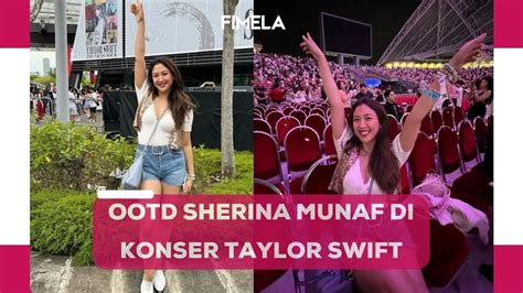 6 Gaya Simpel Sherina Munaf Nonton Konser Taylor Swift Tak Dandan