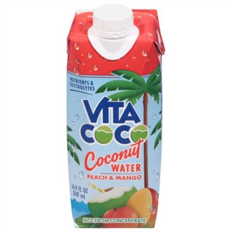 Vita Coco Coconut Peach Mango Flavored Bottled Water 16 9 Fl Oz