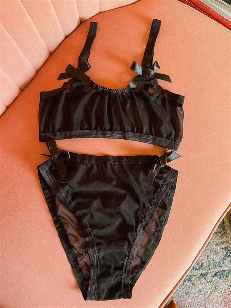 The Persephone Hi Cut Bikini Panties Ii Handmade Whimsigoth Dark Coquette Mesh Lingerie Etsy