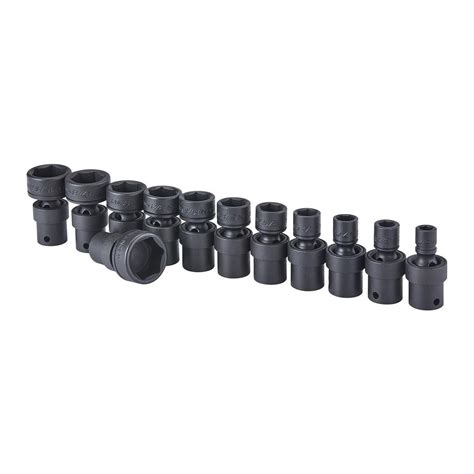 38 In Sae Impact Swivel Socket Set 12 Piece