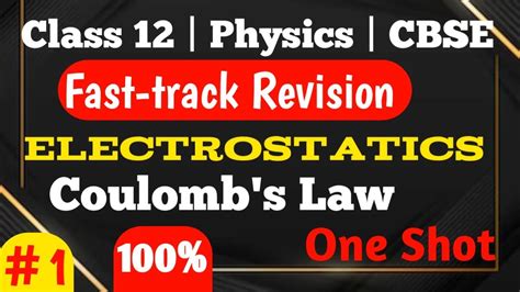 Class Th Physics Revision For Boards Electrostatics Unit Ncert