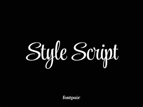 Style Script - Free Handwriting Font - Fontpair