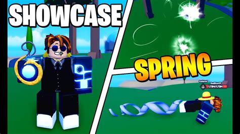 Showcase Da Nova Fruta LÉndaria Spring No One Fruit Simulator Roblox Youtube