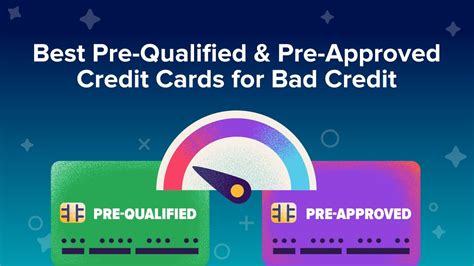 Best Pre Qualified Pre Approved Credit Cards For Bad Credit YouTube