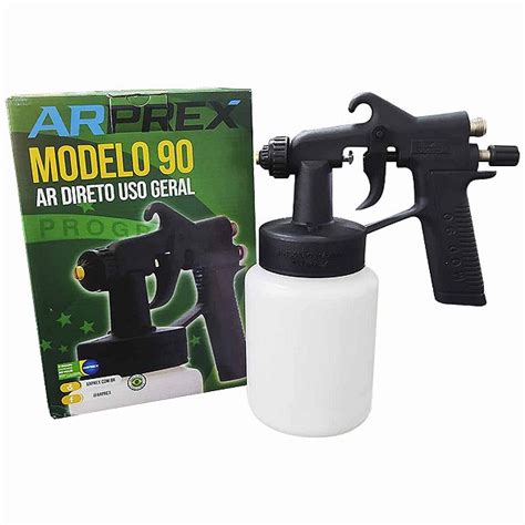 Pistola Para Pintura Ar Direto Caneca Plástico PDV90 ARPREX Parafusos