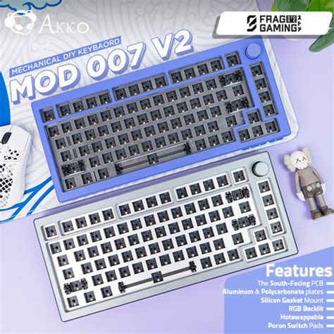 Jual Akko Mod 007v2 007 V2 Hot Swappable Mechanical Barebone Keyboard BLUE Jakarta Utara