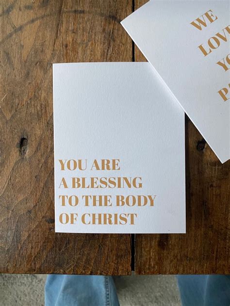 Pastor Appreciation Card You Are A Blessing To The Body Of Christ Greeting Card For Pastor T