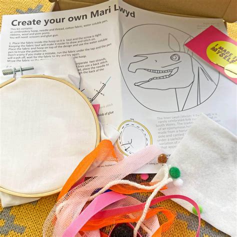 Embroidery Kit Hoop Art Mari Lwyd