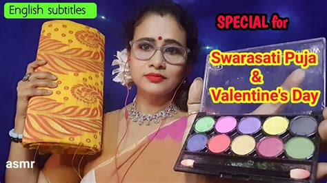 Asmr Mom Does Your Makeup For Valentine S Day Saraswati Puja Hindi