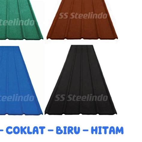 Jual Atap Baja Ringan Spandek Pasir Merah Hitam Biru Hijau Coklat