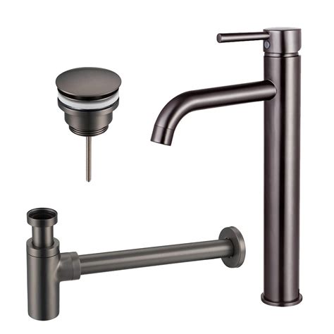 Fortifura Calvi Slim Kit Mitigeur Lavabo Robinet Rehauss Bonde