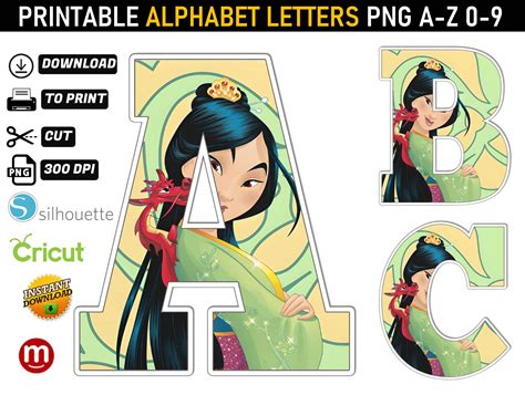 Tiana Princess Alphabet Letters Png MR ALPHABETS