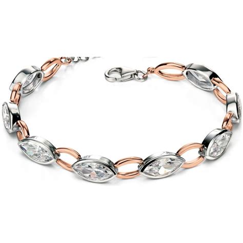 Bracelet plaqué Or rose et zirconium en argent 925 1000 MON BIJOU MATY