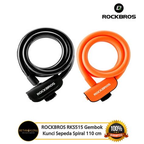 Jual Rockbros Rks Kunci Gembok Sepeda Cm Kunci Spiral Helm W