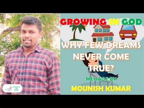 ADMIN SUNDAY 16 WHY FEW DREAMS NEVER COME TRUE MOUNISH KUMAR