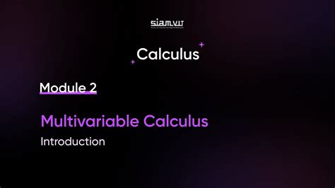 2 1 Introduction To Multivariable Calculus YouTube