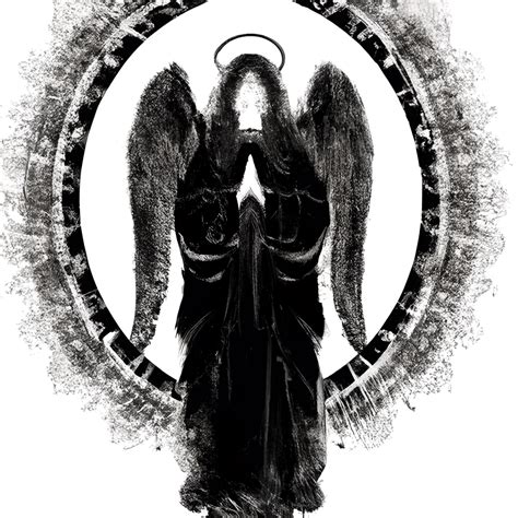 Gothic Haloed Angel · Creative Fabrica