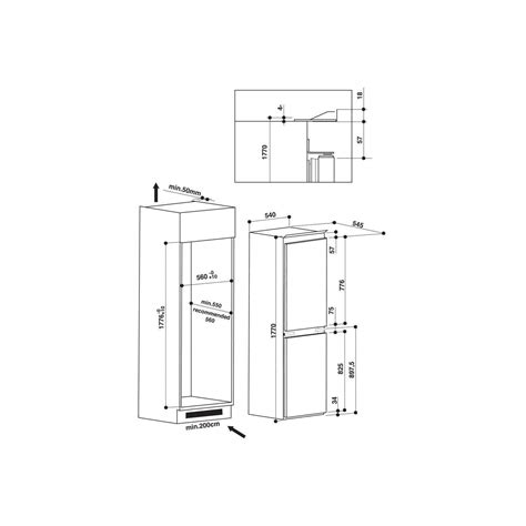 Hotpoint Hmcb5050aa 264 Litre Integrated Fridge Freezer 50 50 Split 178cm Tall 54cm Wide White