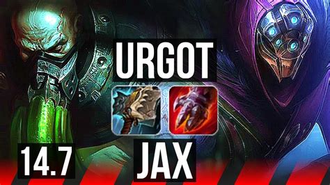 URGOT Vs JAX TOP 8 Solo Kills 14 2 2 700 Games Dominating EUW