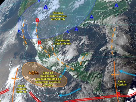 Clima México hoy 28 de julio de 2023 Se esperan lluvias por monzón y