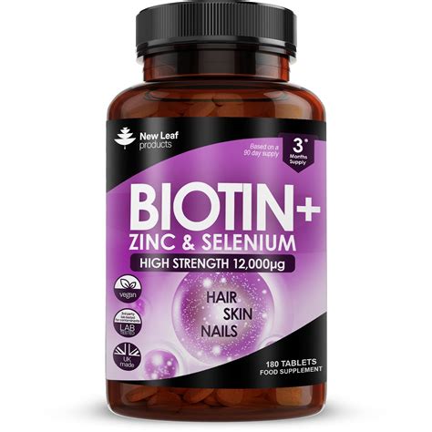 Buy Biotin Hair Growth S 12 000mcg Enriched With Zinc Selenium