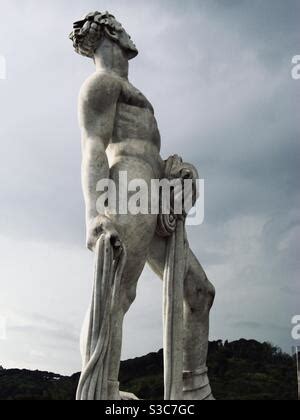 Statue Des Athleten Im Stadio Dei Marmi Stadion Der Murmeln Eine