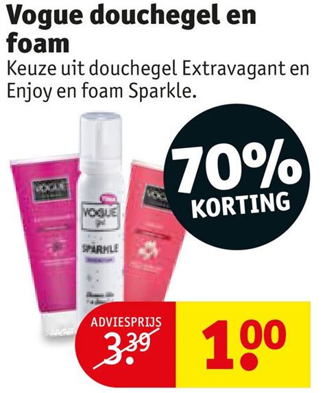 Vogue Douchegel En Foam Aanbieding Bij Kruidvat