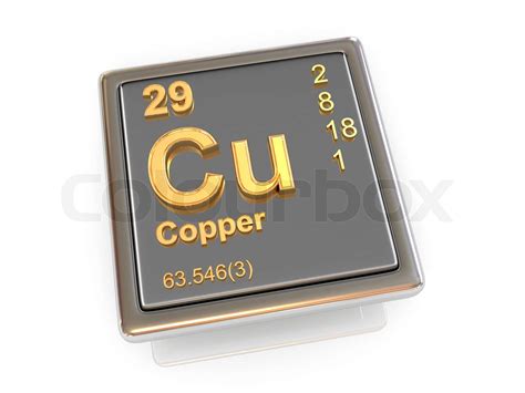 copper chemical element stock image colourbox