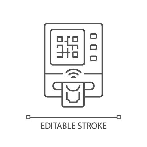 Icono Lineal De Cajero Automático Sin Tarjeta 2164941 Vector En Vecteezy