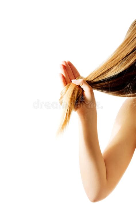 Long Blond Human Hair Close Up Stock Image Image Of Macro Lush