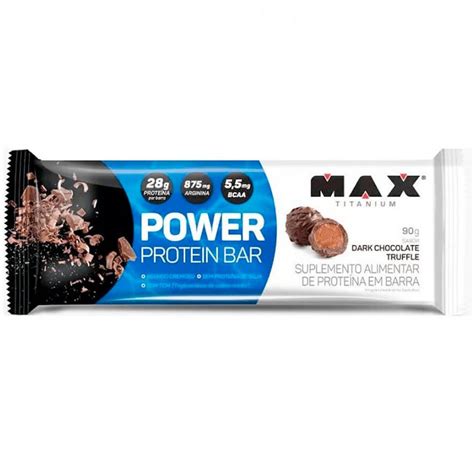 Power Protein Bar 90g Max Titanium Sabor DARK CHOCOLATE TRUFFLE