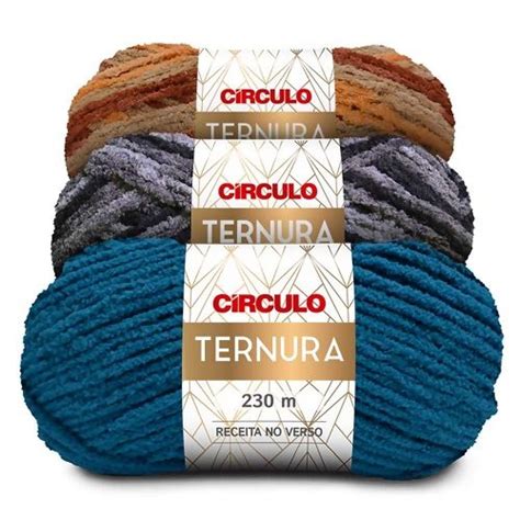 Fio Lã Ternura Círculo 100G 230M Crochê Tricô Shopee Brasil