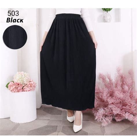 Jual Pdn Rok Span Lidi Plisket Lidi Pleated Skirt Rok Midi Skirt Rok