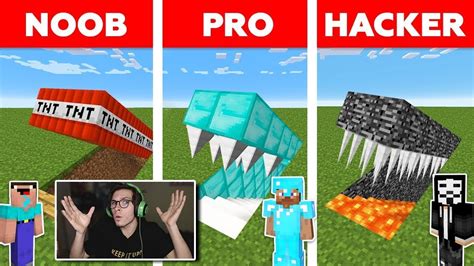 Minecraft Noob Vs Pro Vs Hacker Trampa Secreta Desafio En Minecraft