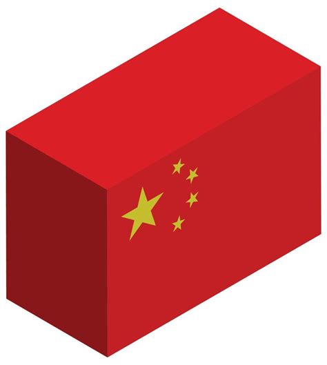 National Flag Of China Isometric 3d Rendering 16592160 Vector Art At