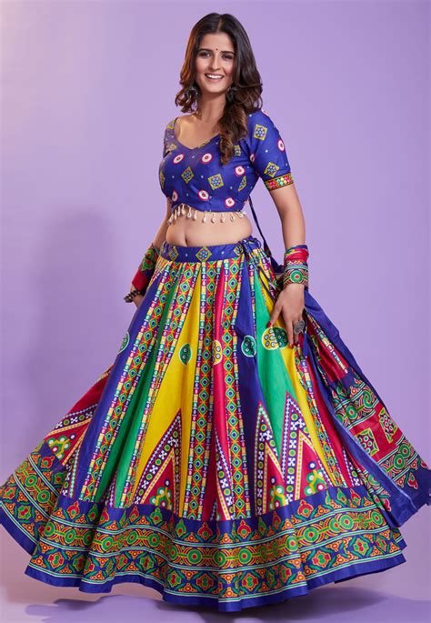 Blue Cotton Navratri Chaniya Choli 269822