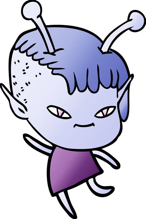 Cute Cartoon Alien Girl 45068167 Png