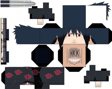 Sasuke Paper Toy Free Printable Papercraft Templates