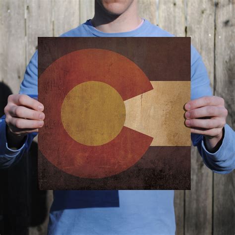 Colorado Flag Art by City Prints - The Map Shop