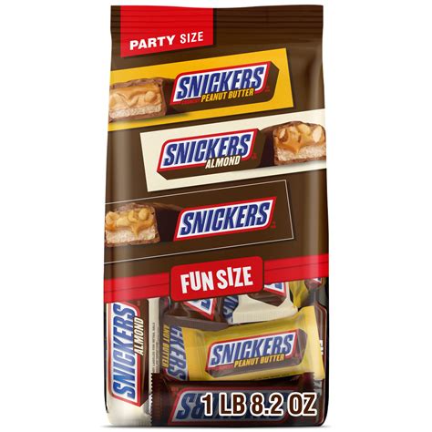 Snickers Milk Chocolate Candy Bars Fun Size Variety Pack Party Size