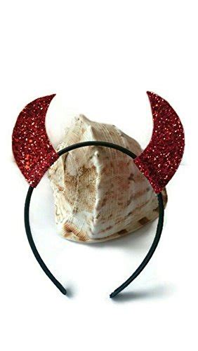 Red Glitter Devil Horns Headband Devil Costume Headband