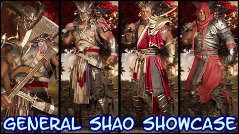 General Shao Showcase Gear Skins Rank Mortal Kombat Youtube