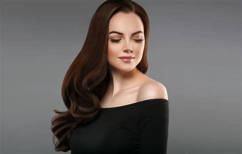Обои девушка поза модель макияж woman hair brunette portrait на