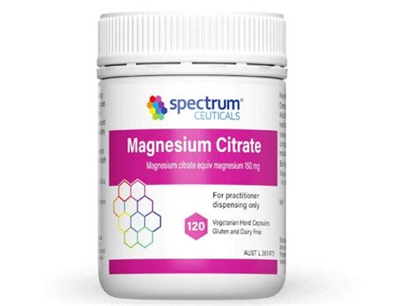 Spectrumceuticals Magnesium Citrate 120 Capsules Betahealth