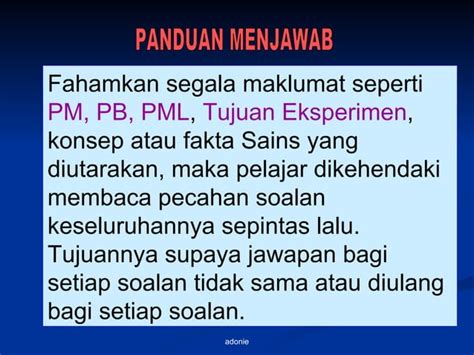 Kaedah Menjawab Soalan Sains Bahagian B Siri 2 Ppt