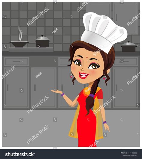 235 Indian Girl Cooking Illustration Images, Stock Photos & Vectors ...