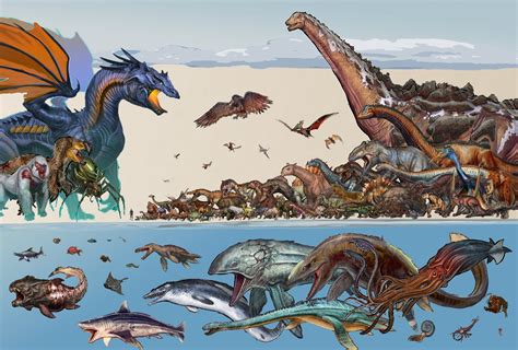 UPDATED Ark Dino Size Comparison featuring Onchorhynchus, Haementeria ...