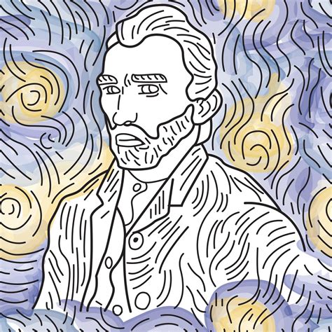 Senza Soluzione Di Continuit Disegnato A Mano Modello Con Furgone Gogh